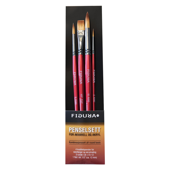 Penselsett Figura 4pk