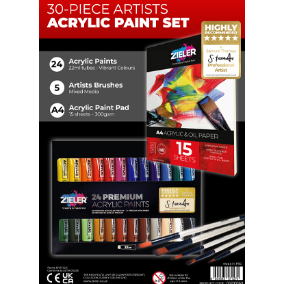 Malesett - Acylic Paint Set, 30 pcs
