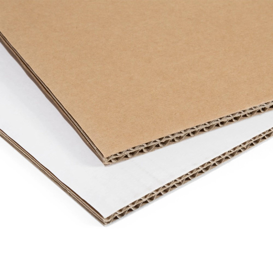 Bølgepapp, brun/hvit, 70x100 cm