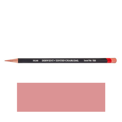 Derwent Tinted Charcoal Sunset pink