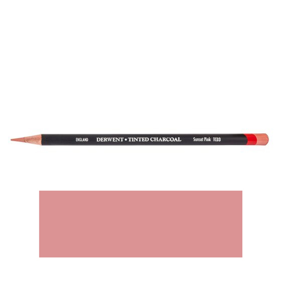 Derwent Tinted Charcoal Sunset pink